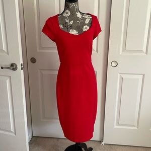 Short sleeve Red Dress